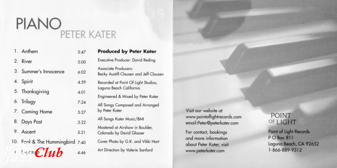 (New Age) Peter Kater - Piano - 2003, FLAC (tracks+.cue), lossless
